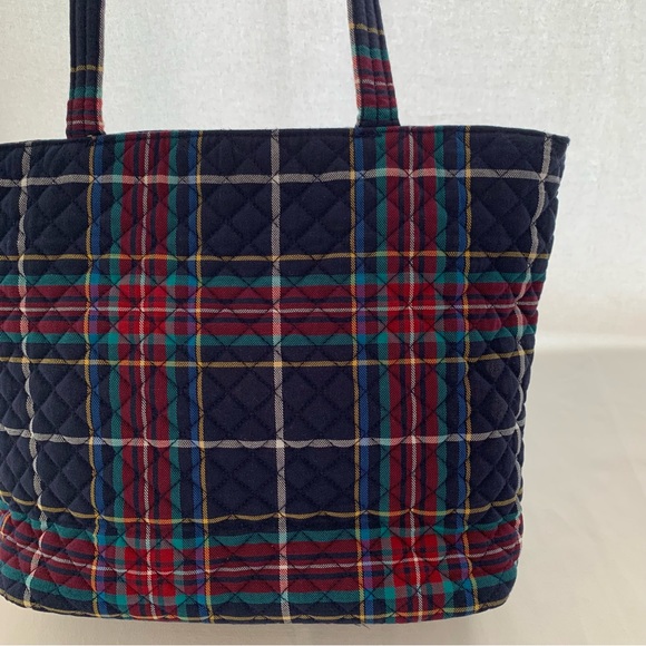Vera Bradley Small Vera Tote Bag in Tartan Plaid Scottie Dog - Picture 9 of 16